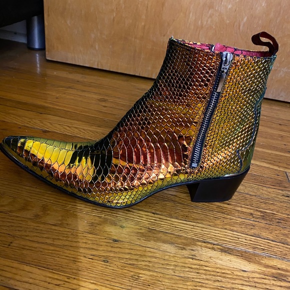 Jeffrey West Multi-colored metallic boots! - Picture 3 of 6